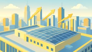 Commercial solar financing illustration for Chicago businesses