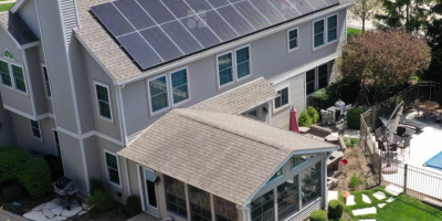 Residential solar panels utilizing the new Illinois solar incentives.